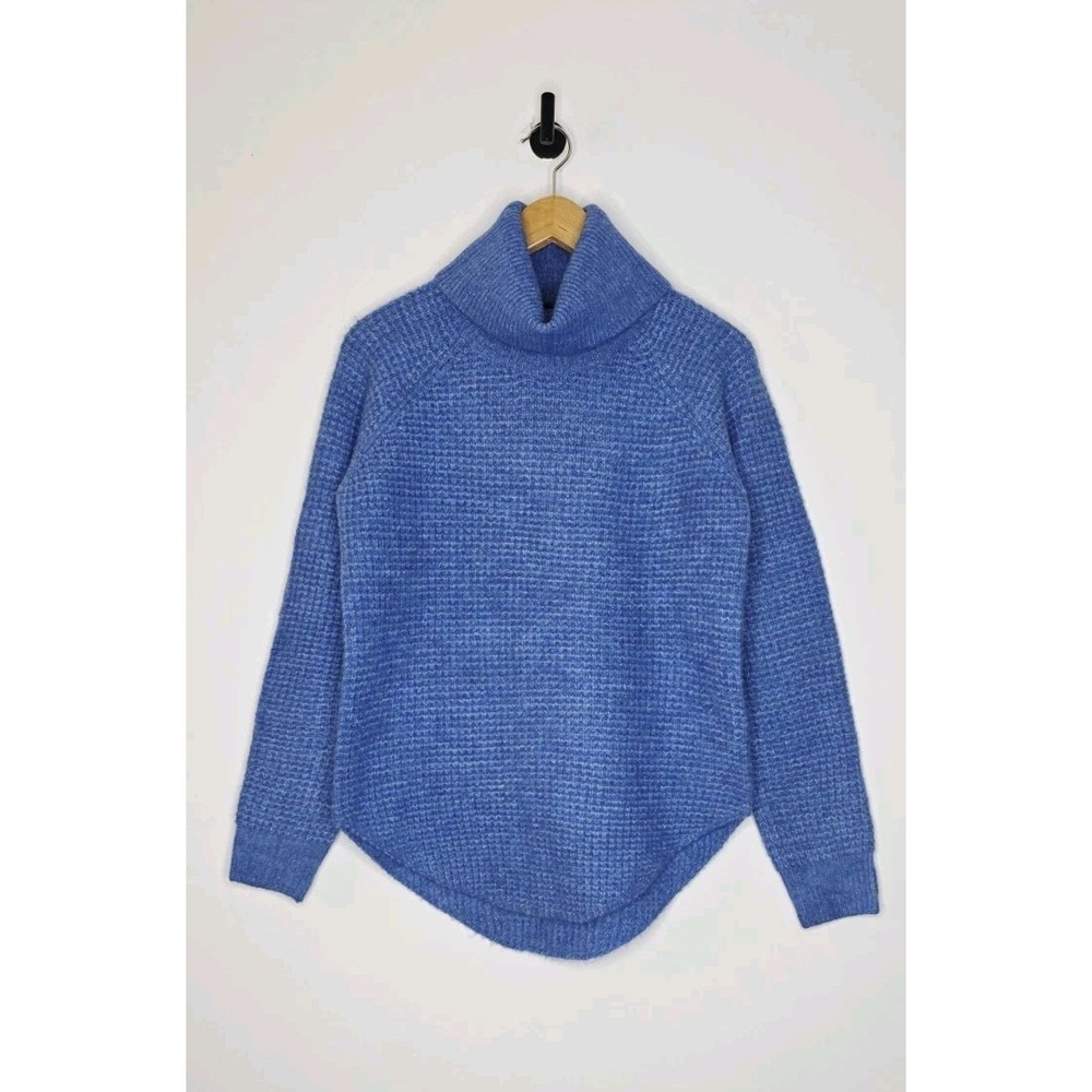 Kuhl Sienna Sweater Cowl Neck Chunky Rib Knit Stretch Women's Size XS Blue